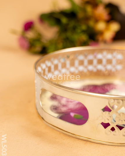 Pichwai Tray with Dry Fruit Jar (Set of 2) - WL5035 Dry Fruit Box