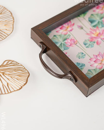 Wooden Tray with Pichwai Digital Print - WL4965 Wooden Trays