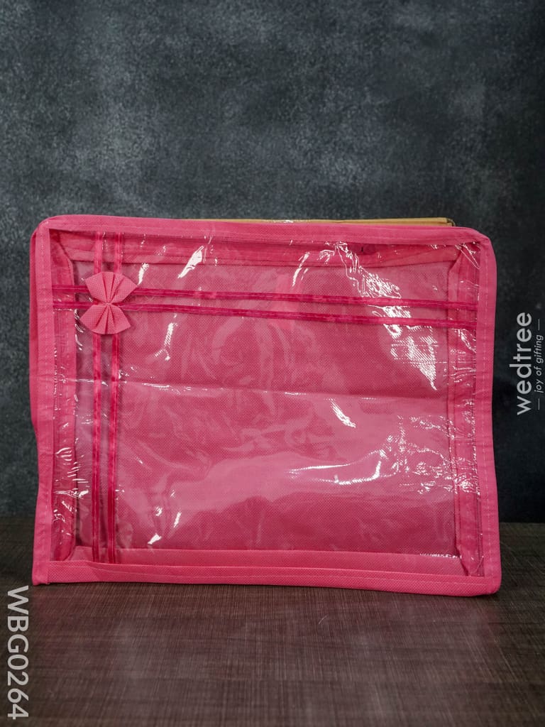 Plain Transparent Double Saree Cover - 3 Inches Wbg0264 Bags