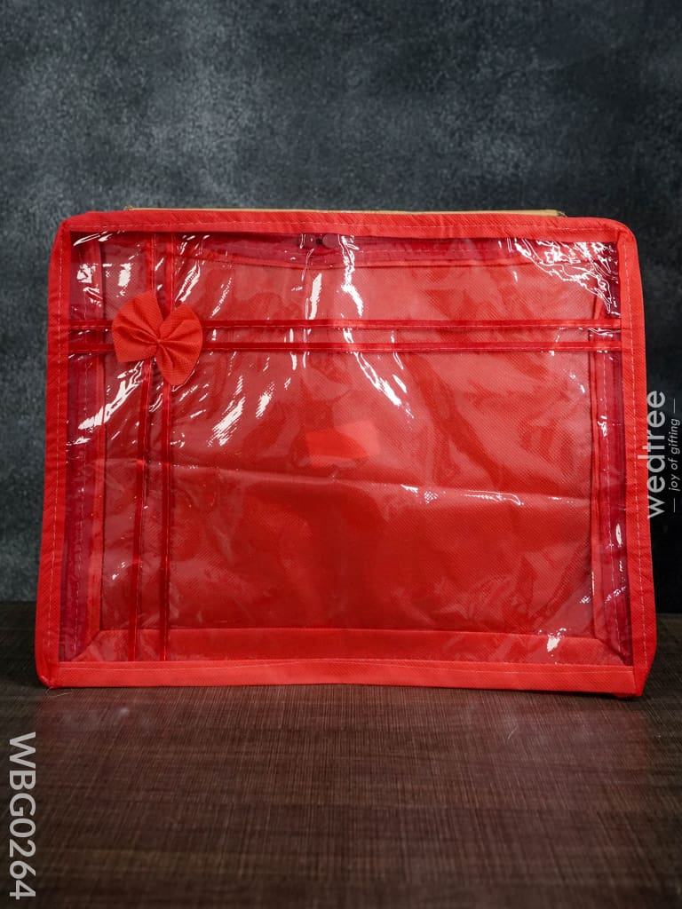 Plain Transparent Double Saree Cover - 3 Inches Wbg0264 Bags