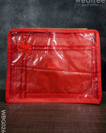Plain Transparent Double Saree Cover - 3 Inches Wbg0264 Bags