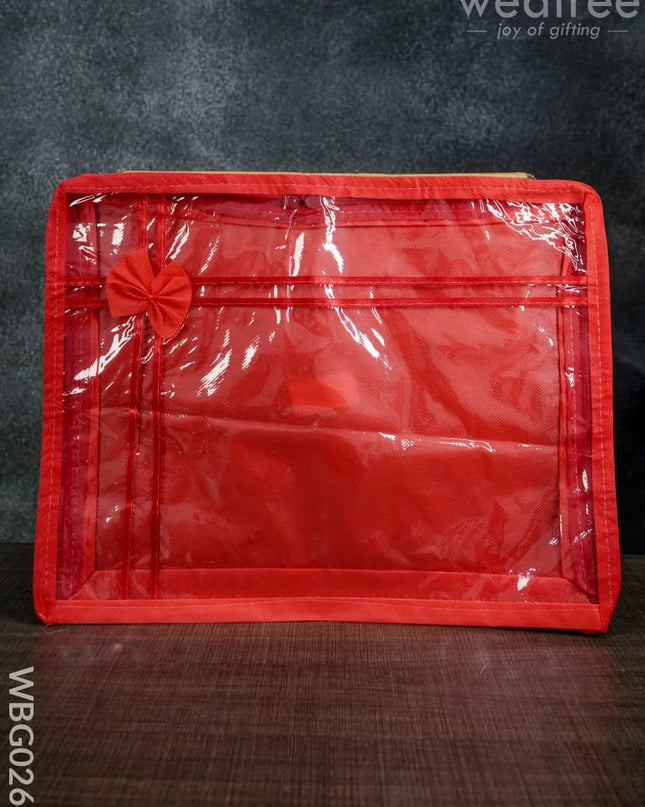Plain Transparent Double Saree Cover - 3 Inches Wbg0264 Bags