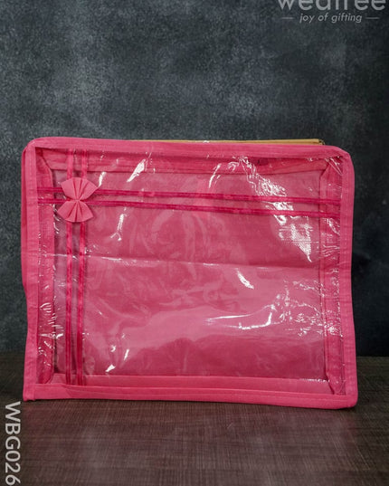 Plain Transparent Double Saree Cover - 3 Inches Wbg0264 Bags