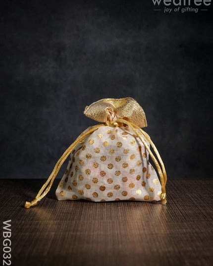 Polka Dots String Bag - 4 X 5 Inches Wbg0329 Bags