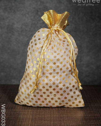 Polka Dots String Bag - 6 X 9 Inches Wbg0337 Bags