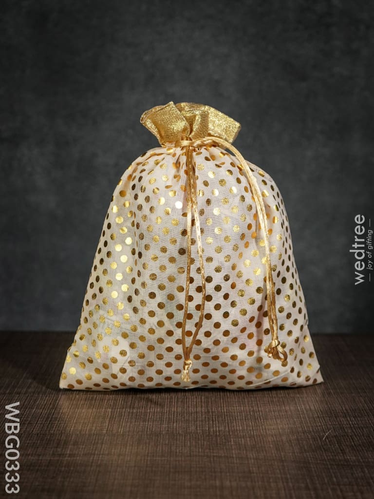 Polka Dots String Bag - 8 X 11 Inches Wbg0333 Bags