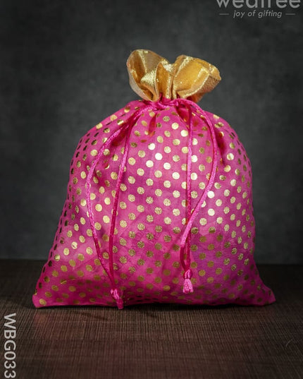 Polka Dots String Bag - 8 X 11 Inches Wbg0333 Bags