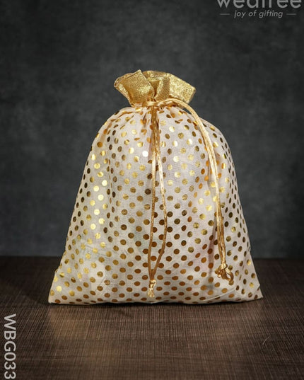 Polka Dots String Bag - 8 X 11 Inches Wbg0333 Bags