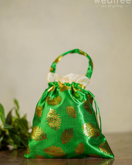 Polka Dots String Bag - Wbg0050 Potli Bags