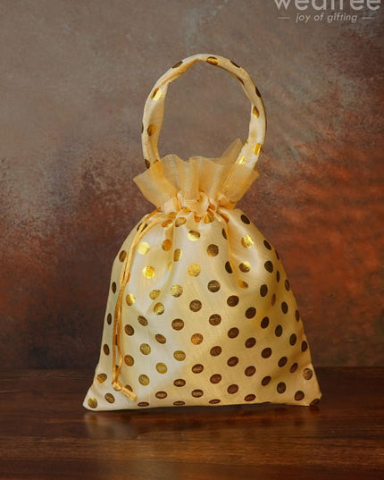 Polka Dots String Bag - Wbg0050 Potli Bags