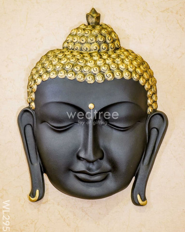 Polyresin Buddha Face Hanging - Black Wl2951 Showpieces