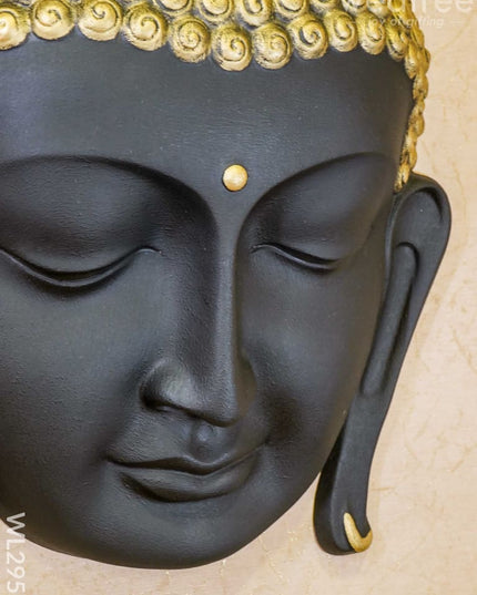 Polyresin Buddha Face Hanging - Black Wl2951 Showpieces