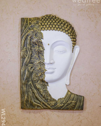 Polyresin Buddha Face Hanging With Bodhi Tree - Wl2949 Showpieces