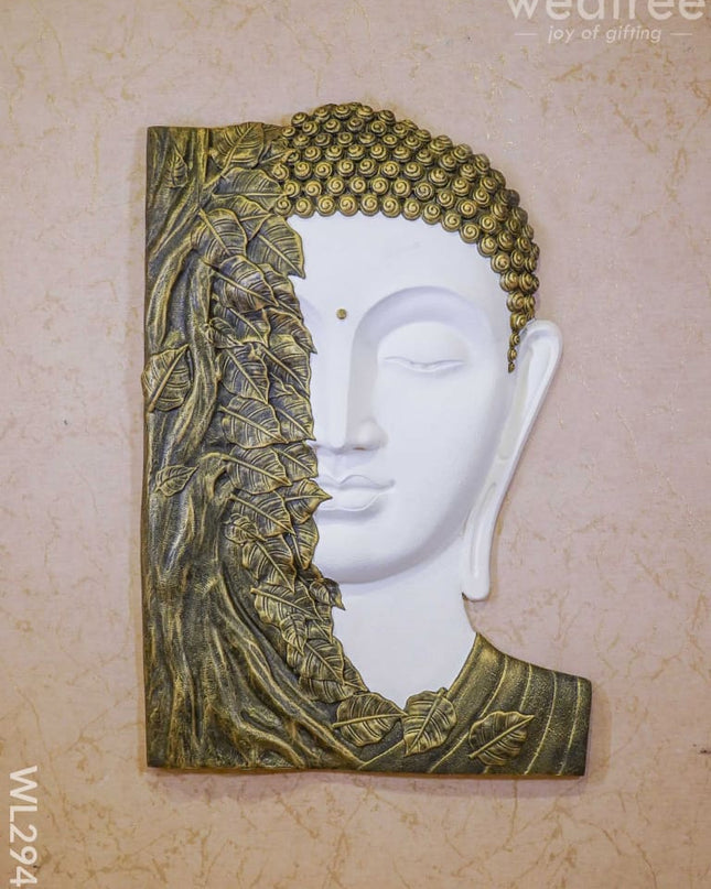 Polyresin Buddha Face Hanging With Bodhi Tree - Wl2949 Showpieces
