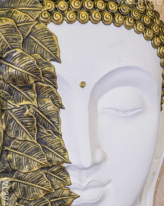 Polyresin Buddha Face Hanging With Bodhi Tree - Wl2949 Showpieces