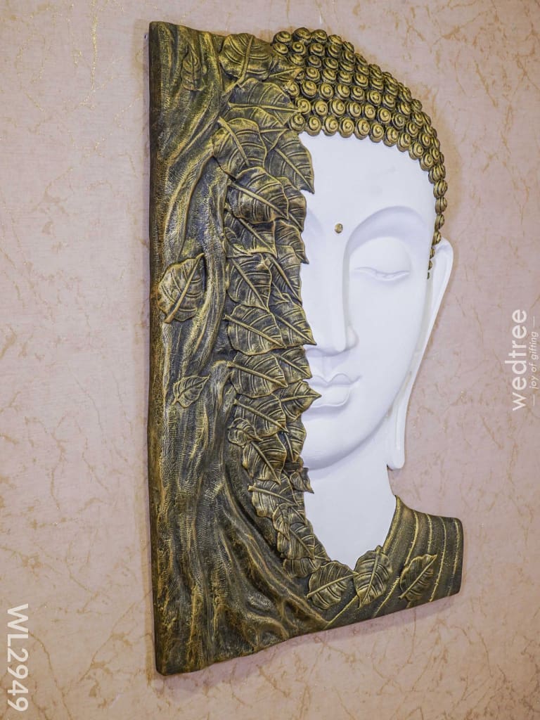 Polyresin Buddha Face Hanging With Bodhi Tree - Wl2949 Showpieces