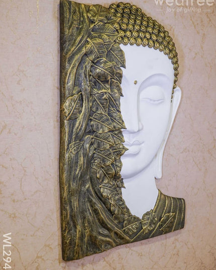 Polyresin Buddha Face Hanging With Bodhi Tree - Wl2949 Showpieces