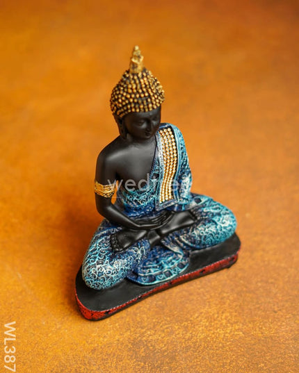 Polyresin Buddha On Podium - 9.5 Inch Wl3873 Showpieces