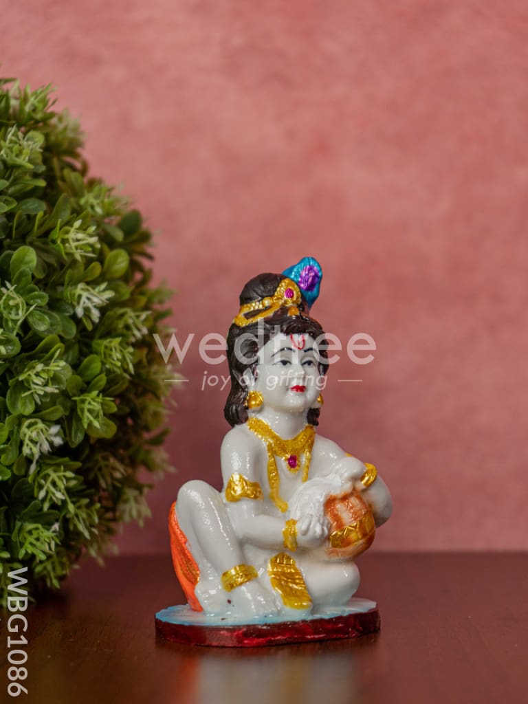 Polyresin Butter Krishna Idol - Wbg1086 Divine Figurines