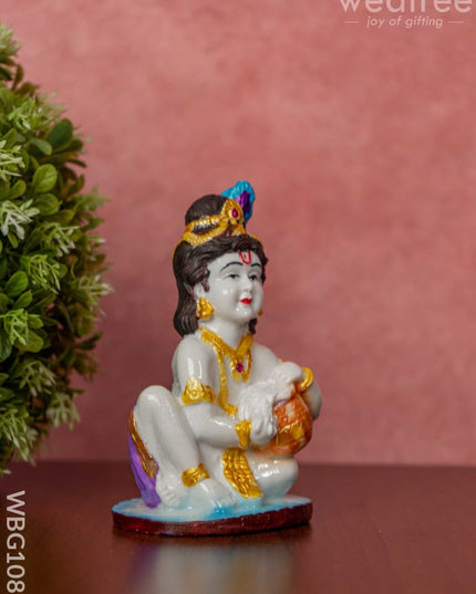 Polyresin Butter Krishna Idol - Wbg1086 Divine Figurines