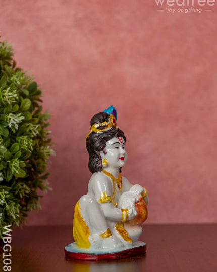 Polyresin Butter Krishna Idol - Wbg1086 Divine Figurines
