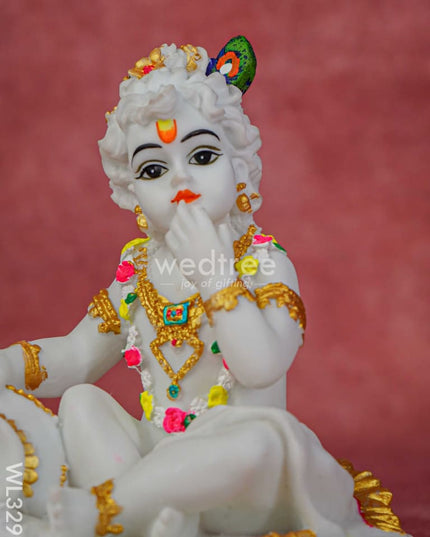 Polyresin Butter Krishna Idol - Wl3295 Showpieces