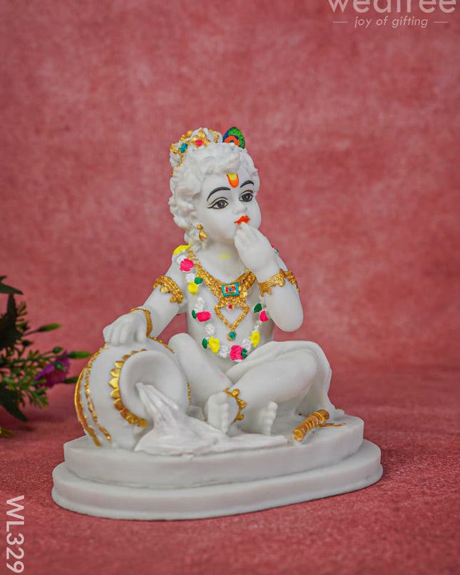 Polyresin Butter Krishna Idol - Wl3295 Showpieces
