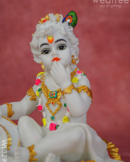 Polyresin Butter Krishna Idol - Wl3295 Showpieces