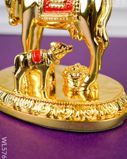 Polyresin Cow & Calf Idol - 4 inch - WL5766 - Showpieces