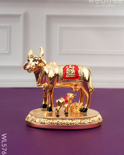 Polyresin Cow & Calf Idol - 4 inch - WL5766 - Showpieces