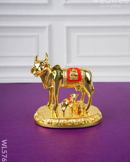 Polyresin Cow & Calf Idol - 4 inch - WL5766 - Showpieces
