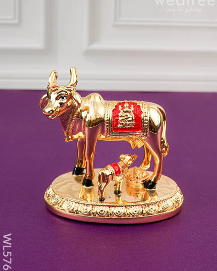 Polyresin Cow & Calf Idol - 4 inch - WL5766 - Showpieces