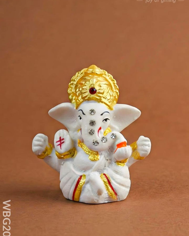 Polyresin Ganesha Idol - 2 inch - WBG2002 - Polyresin Figurine - RG