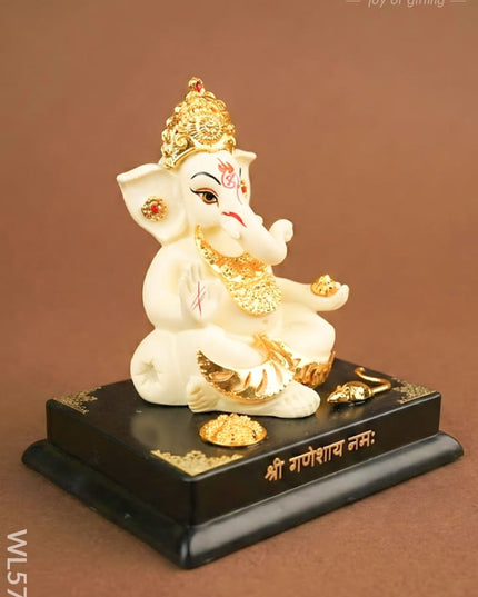 Polyresin Ganesha Idol - 4 inch - WL5788 - Showpieces