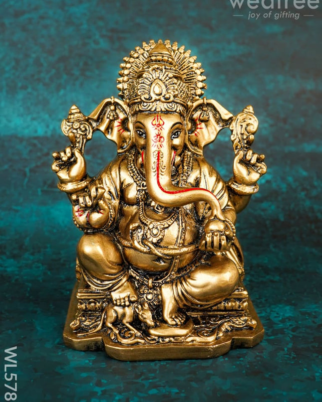 Polyresin Ganesha Idol - 6 inch - WL5785 - Showpieces