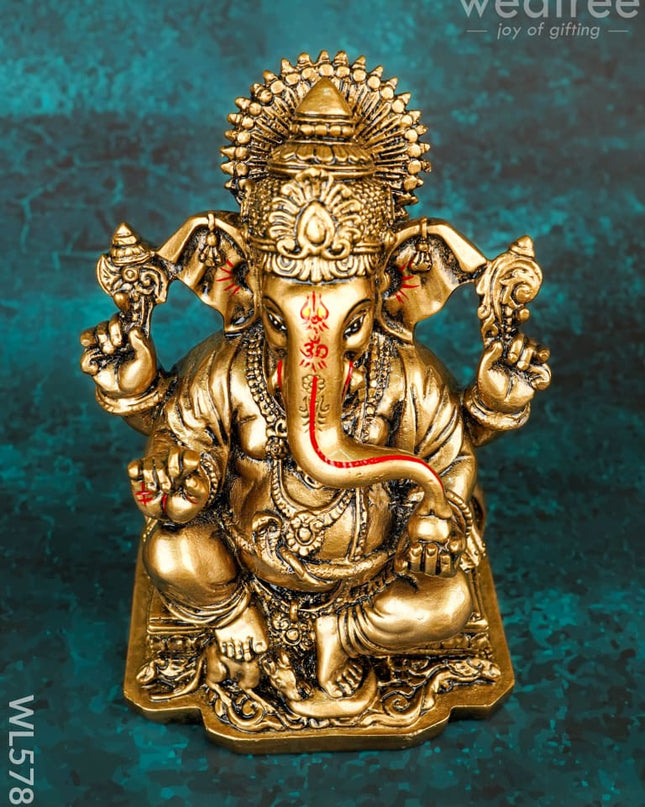 Polyresin Ganesha Idol - 6 inch - WL5785 - Showpieces