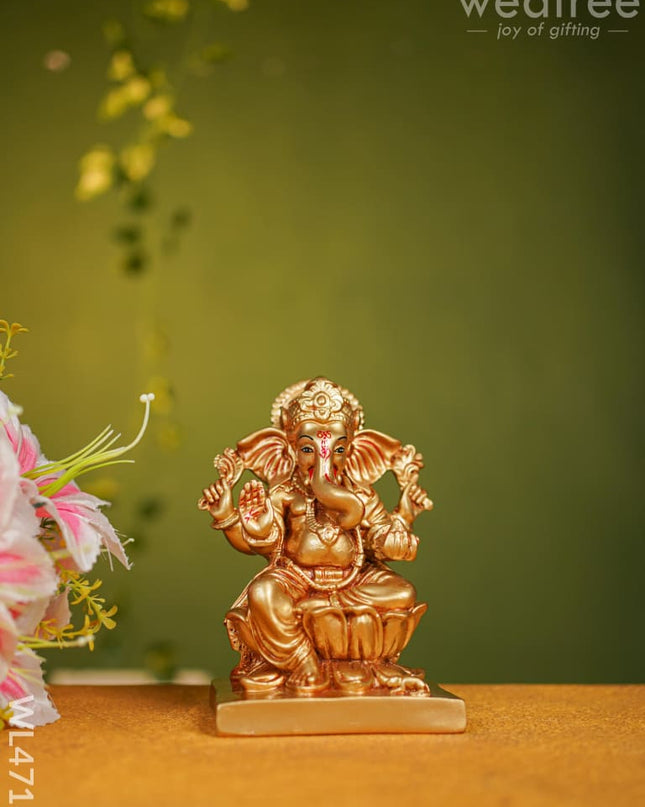 Polyresin Ganesha Idol - 7 Inch Wl4716 Showpieces