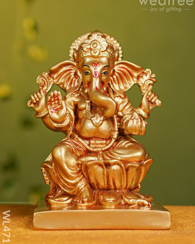 Polyresin Ganesha Idol - 7 Inch Wl4716 Showpieces