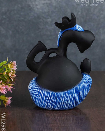 Polyresin Ganesha Idol - Black Matte Wl2984 Showpieces