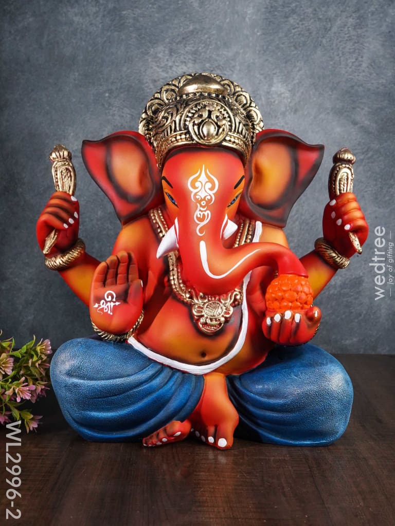 Polyresin Ganesha Idol For Good Luck - Wl2996 2 Showpieces