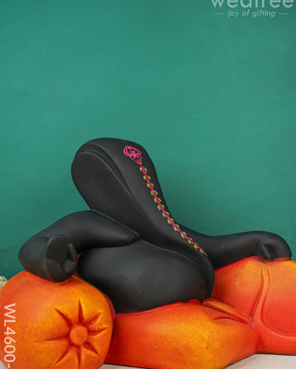 Polyresin Ganesha Idol - Wl4600 Orange Showpieces