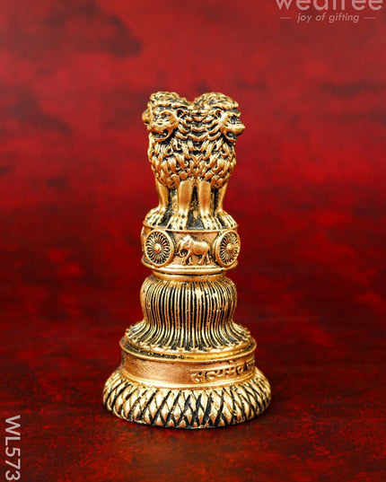 Polyresin Indian Emblem Idol - 4 inch - WL5738 - Showpieces