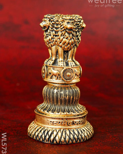 Polyresin Indian Emblem Idol - 4 inch - WL5738 - Showpieces