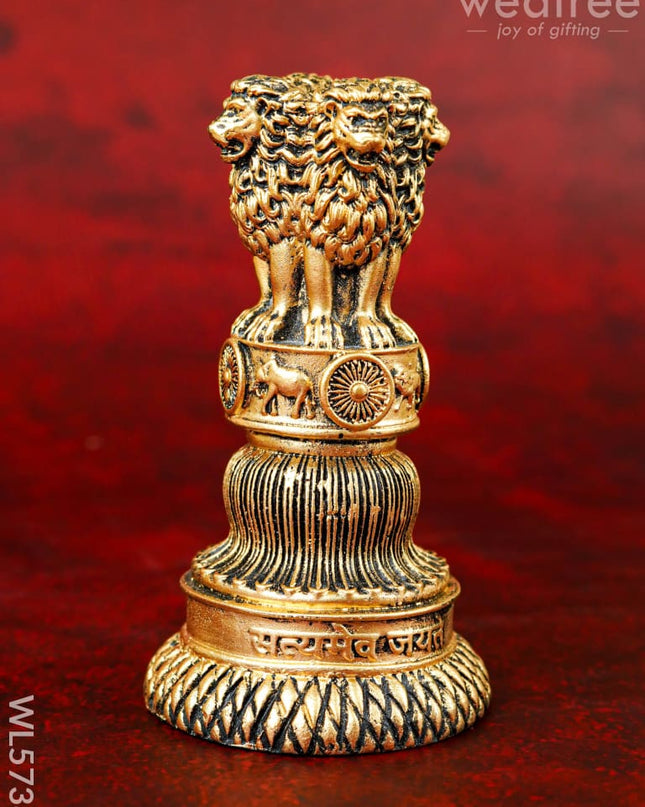 Polyresin Indian Emblem Idol - 4 inch - WL5738 - Showpieces