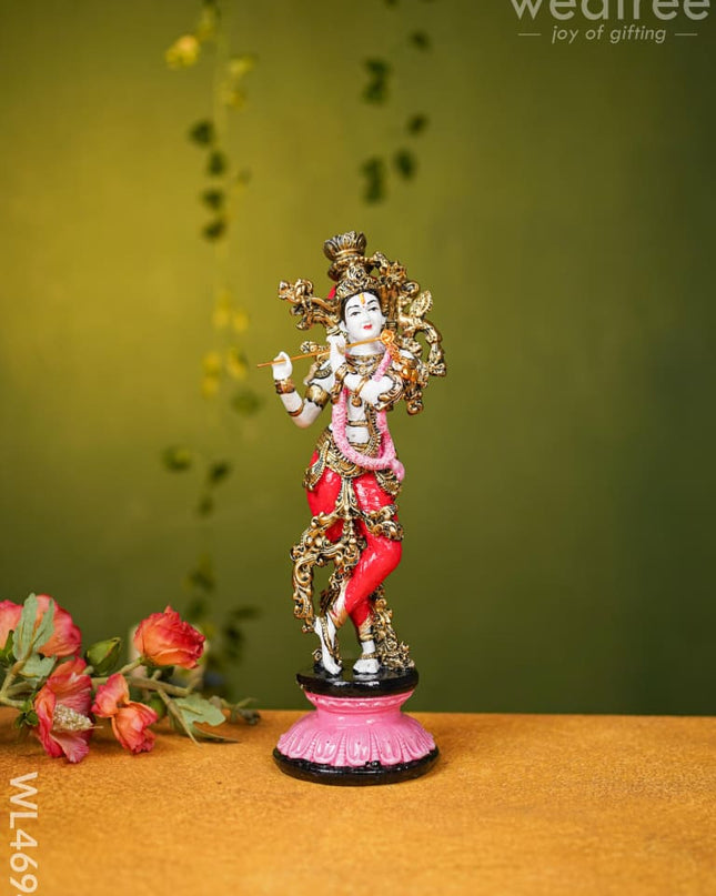 Polyresin Krishna Idol - 11 Inch Wl4694 Showpieces