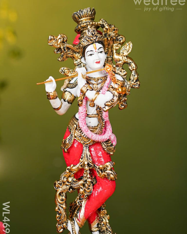 Polyresin Krishna Idol - 11 Inch Wl4694 Showpieces