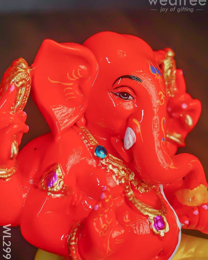Polyresin Laddu Ganesha Idol - Wl2991 Showpieces