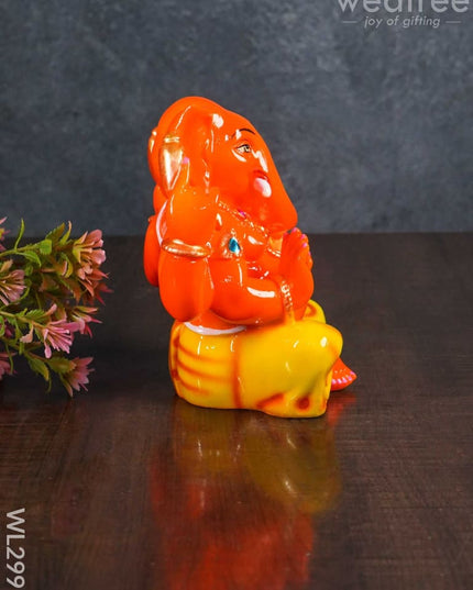 Polyresin Laddu Ganesha Idol - Wl2991 Showpieces