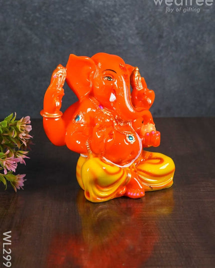 Polyresin Laddu Ganesha Idol - Wl2991 Showpieces