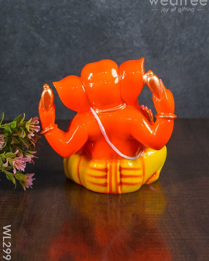 Polyresin Laddu Ganesha Idol - Wl2991 Showpieces